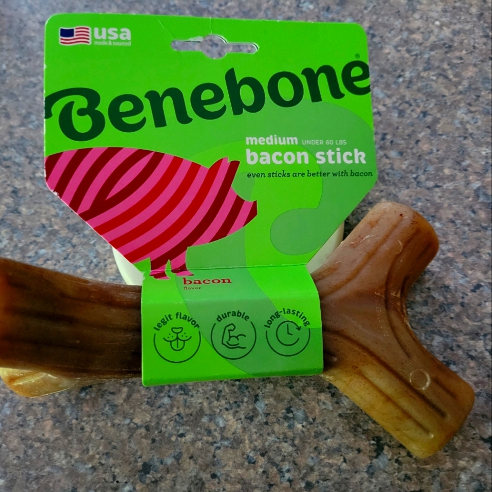 Benebone Medium Bacon Stick, New!